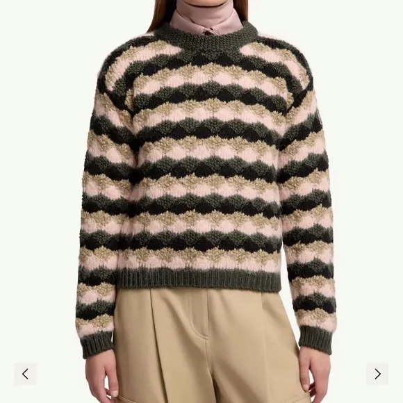 Moncler Wool & Alpaca Blend Striped Sweater - Picture 5 of 7